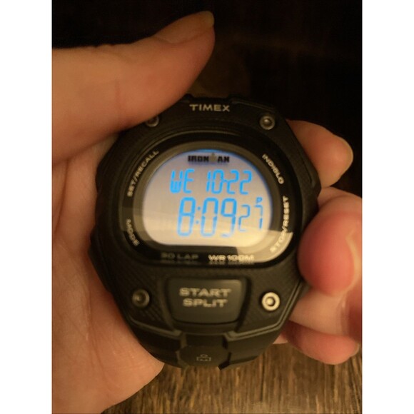 Timex Ironman Digital Mens Watch Black Running and WR100 New Battery - Picture 6 of 6